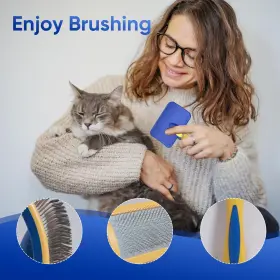 744110506143 YIEFUR Pet Cat Dog Deshedding Brush Set Kit #2