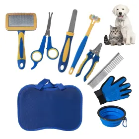 744110506143 YIEFUR Pet Cat Dog Deshedding Brush Set Kit
