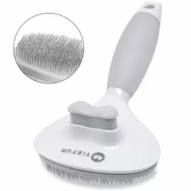 788424144295 YIEFUR Cat Hair Brush Shedding Silicone Cleaning