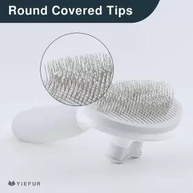 JU-RENN-TF61 YIEFUR Cat Hair Brush Shedding Silicone Cleaning #3