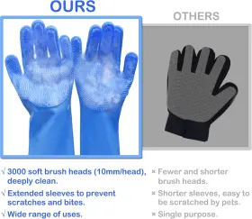 445019611671 YINTOPER Pet Gloves Dog Washing High Density #2