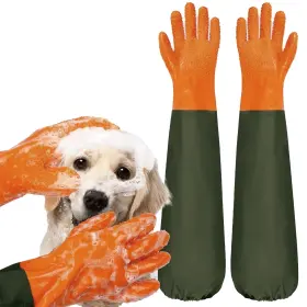 Y0-34 YOFANG Dog Washing Gloves Rubber Bath Brush Cat Bite