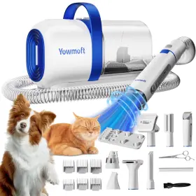 YMPVC01 YOWMOFT Dog Vacuum Shedding Groom Kit