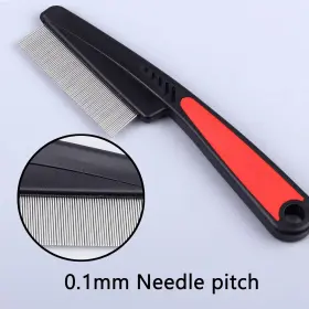 445014440450 YUMFLAN Flea Comb Rubber Handle Dogs Cats #2