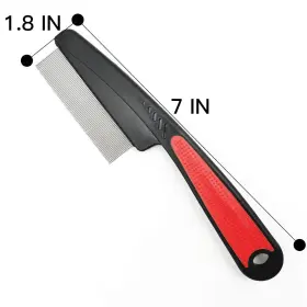 445014440450 YUMFLAN Flea Comb Rubber Handle Dogs Cats #3