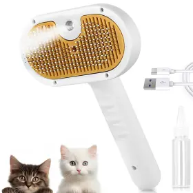 717382832920 YUNNDKP Cat Pet Steam Brush Spray Massage Comb