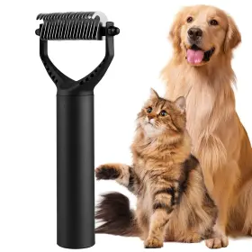 787056472141 YUNOENTONA Dog Brush Shedding Haired Undercoat