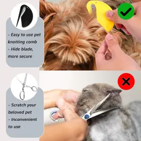 313026943955 YZZYEMN Knotting Comb Pet Tool Cats Dogs #2