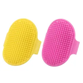 686130979098 ZAPLYTE Dog Bath Brush Silicone Pet Shampoo Pink