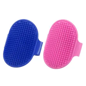 686130979111 ZAPLYTE Dog Bath Brush Silicone Pet Shampoo Pink