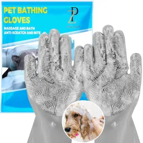 313103746707 ZENELANEP Pet Dog Washing Gloves High Density