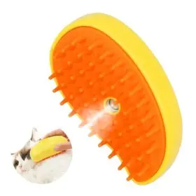 787380388743 ZHUISOUG Steamy Cat Brush Massager Shedding