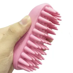 787870988194 ZOOPOLR Pet Silicone Shampoo Brush Hair Pink