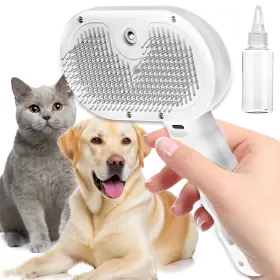 769183880686 ZUPOOKO Pet Steam Brush Dog Cat Water Haired