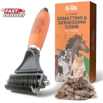 Gopets 2-in-1 Dematting Comb For Dogs, Pet Grooming Rake, Double-sided Dog Brush. Fixed Price $69.64.