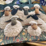Funny Sheep Quilted Tote Bag, Colorful Illustration, Cute Animal Lover. Fixed Price $31.95.