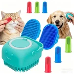 Pet Dog Cat Silicone Softy Massage Bath Brush Scrubber Shampoo Dispenser-#-. Fixed Price $8.54.