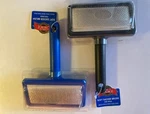 2 - Dog Slicker Brushes For Dematting Soft Gentle Grooming Tool Loose Pet Hair. Fixed Price $17.95.