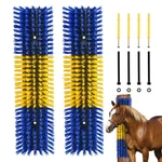 Livestock Scratch Brush For Cattle, Horses, Goats, Cow, Durable 2pcs, Yellow. Fixed Price $39.31.