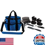 Hilason 10 Pc. Premium Grey Horse Grooming Kit Blue Bag. Fixed Price $87.29.