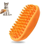 Eilin Pet Bath Brush Massage Silicone Comb Dog Cat Curry Orange. Fixed Price $24.21.