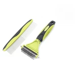 2-in-1 Pet Grooming Brush & Undercoat Rake, Double Sided Dematting Comb For Dogs. Fixed Price $27.01.