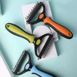2side Dog Brush For Shedding Dematting Pet Grooming Cat Hair Undercoat Rake Comb. Fixed Price $5.99.
