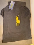 New Polo Ralph Lauren Dogs Big Pony Shirt Black Yellow Size L Pet Clothes. Fixed Price $60.00.