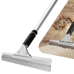 Pet Hair Carpet Rake - Multi-surface Brush & 9-inch X 62-inch, Black, Silver. Fixed Price $44.27.