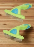 2 Pk Conairpro Pgfrmd Black/yellow Medium Gel Grip Handle None Dog Grooming Rake. Fixed Price $15.29.
