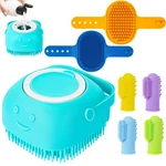 Ponpon 3pcs Dog Bath Brush With 4pcs Toothbrush, Scrubber And Multicolor. Fixed Price $15.82.