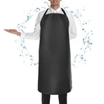 Peasug Waterproof Butcher Apron, Extra Long Adjustable 43 X 23 Inches, Black. Fixed Price $10.36.