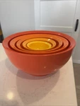 2008 Cali Bowl, Nesting Melamine Bowls, Thick, Orange/yellow,smart Lip 8oz-195oz. Fixed Price $39.99.