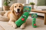Funny Dog Toy Pickle Food Junkeez Plush Pet Pup Puppy Toys Large / Small Pickles. Fixed Price $19.99.