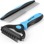 Docrok Pet Grooming Combo - Blue Deshedding Brush With Metal Medium,. Fixed Price $37.51.