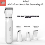 4-in-1 Pet Grooming Kit Silent Dog Clippers Cat Trimmer Nail Grinder Waterproof. Fixed Price $53.89.
