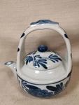 Vintage Flow Blue Nantucket Teapot For One Euc Vibrant Floral Stout Handle Small. Fixed Price $14.00.