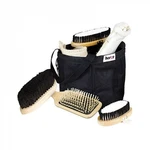 Horze 7-piece Set Wooden Horse Grooming Kit With Nylon Tote Bag. Fixed Price $69.99.