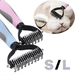 Professional Pet Grooming Tool 2 Sided Undercoat Dog Cat Shedding Comb Brush. Fixed Price $6.24.