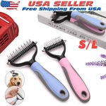 Professional Pet Grooming Tool 2 Sided Undercoat Dog Cat Shedding Comb Brush. Fixed Price $10.49.