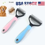 Pet Dogs Cat Hair Removal Comb Double-sided Detangler Dematting Brush Tool. Fixed Price $8.73.