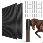 Gindoor Middle Livestock Scratching Brush Horse Post Pad, M, Black. Fixed Price $24.09.