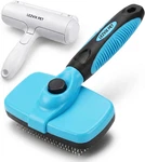 Self Cleaning Slicker Brush For Dogs & Cats With 19 Cm Wide Pet Hair Remover Rol. Fixed Price $32.99.
