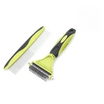2-in-1 Pet Grooming Brush & Undercoat Rake, Double Sided Dematting Comb For D.... Fixed Price $26.85.