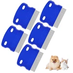 5 Pack Flea Lice Comb, Stainless Steel Dog Cat Grooming Combs With Rounded Teeth. Fixed Price $7.21.