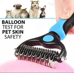 Pet Grooming Combo - Blue Deshedding Brush With Metal Comb For Detangling Pets.. Fixed Price $10.69.