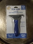 Top Paw Large De-shedding Tool Medium To Long Hair Blue Handle. Fixed Price $11.95.