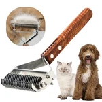 2-in-1 Dog & Cat Grooming Comb: Deshedding Rake For Long-haired Pets (dark). Fixed Price $36.31.