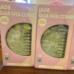 Jade Gua Sha Comb Natural Stone Detangling Massage Tool For Hair Face Scalp. Fixed Price $5.00.