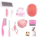 9pcs Small Animal Grooming Kit, Cleaning Brush Removes Loose Hair, Pet Bath B.... Fixed Price $13.81.